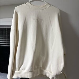 Essentials Men's Cream Crewneck Sweater